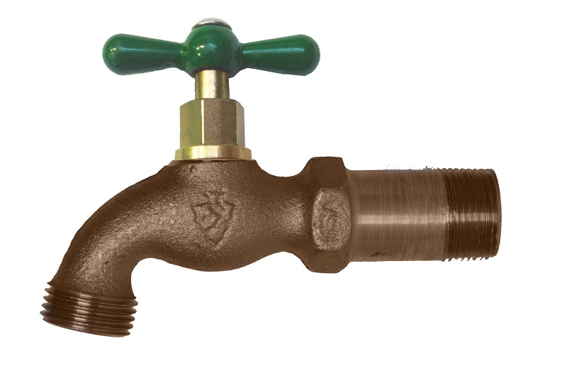 The Arrowhead Brass 202LF standard hose bib with shank series has a 3/4” Male Iron Pipe (MIP) thread connection with Shank.