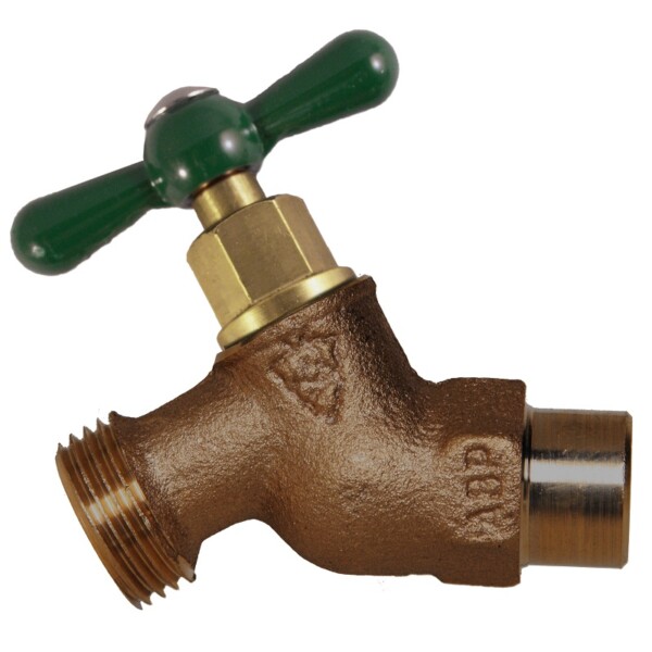 The Arrowhead Brass 252LF no-kink hose bib series has a 1/2” copper sweat connection.