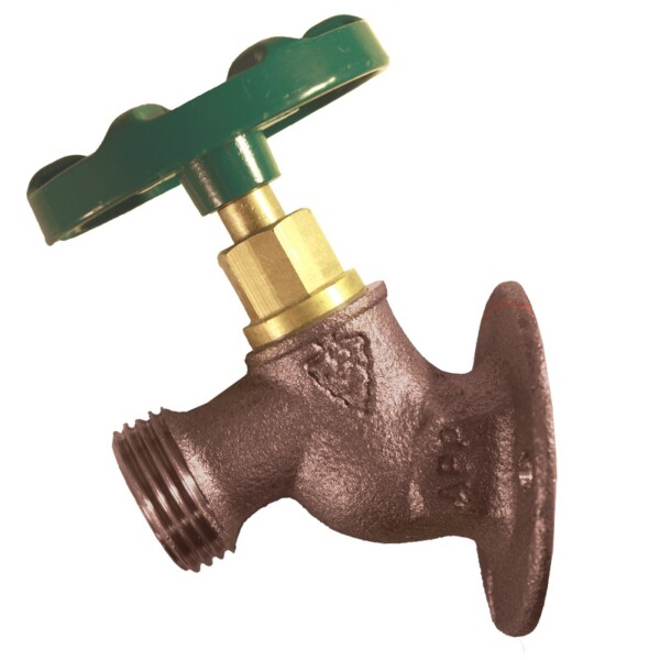The Arrowhead Brass 255LF solid flange sillcock series has a ½” Female Iron Pipe (FIP) thread connection.