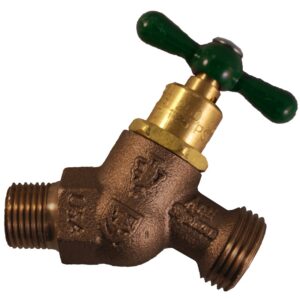 The Arrowhead Brass Arrow-Breaker® 261LF hose bib has a ½” Male Iron Pipe (MIP) thread connection with built-in anti-siphon vacuum breaker technology.