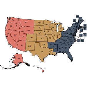 2021 Retail Sales US Territory Map