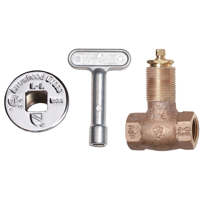 Arrowhead Brass 258 straight log lighter valve, kits, and accessories are made of high-quality bronze construction.