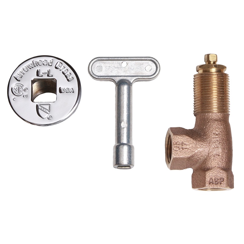 Arrowhead Brass 259 angle log lighter valve, kits, and accessories are made of high-quality bronze construction.