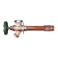 The Arrowhead Brass 425LF series anti-siphon frost-proof hydrants have a ½” and ¾” MIP inlet.