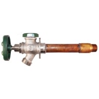 The Arrowhead Brass 426LF series anti-siphon frost-proof hydrants have a ½” MIP and ½” copper sweat inlet.