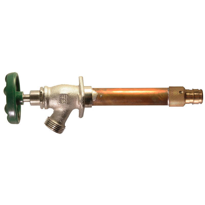The Arrowhead Brass 451LF series standard frost-proof hydrants have a ¾” Wirsbo inlet.