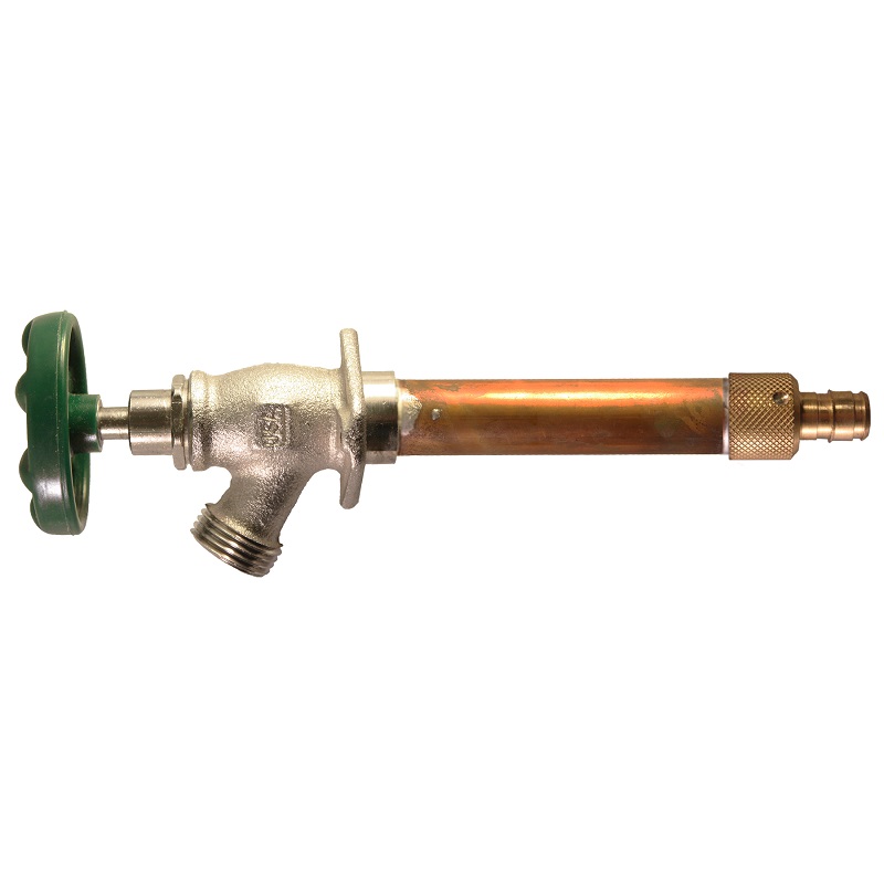 The Arrowhead Brass 452LF series standard frost-proof hydrants have a ½” Wirsbo inlet.