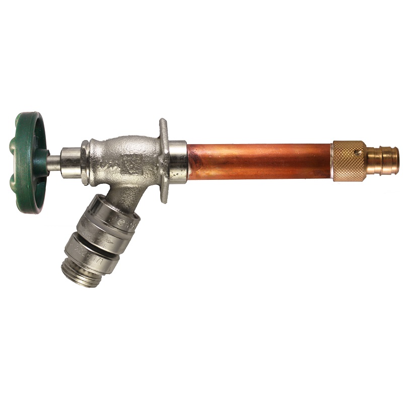The Arrowhead Brass 481LF series self-draining anti-siphon frost-proof hydrants have a ¾” Wirsbo inlet.