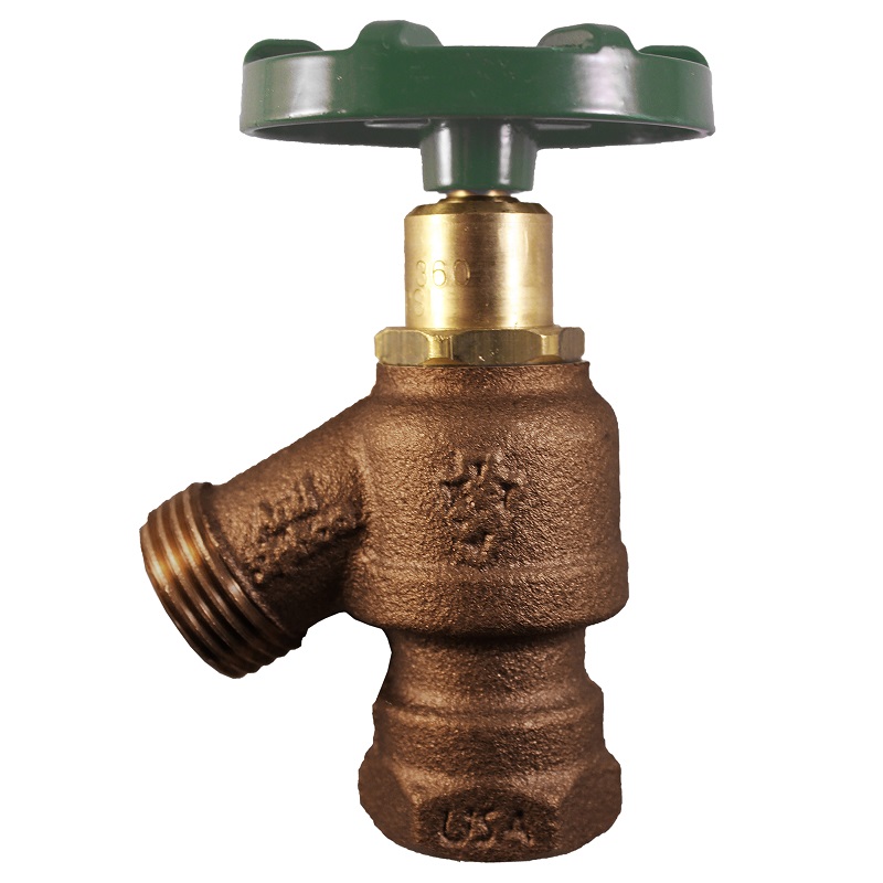 The Arrowhead Brass Arrow-Breaker® 965LF garden valve has ½” & ¾” nested female iron pipe (FIP) thread connection with built-in anti-siphon vacuum breaker technology.