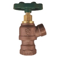 The Arrowhead Brass 975LF garden valve has ½” and ¾” nested FIP threads connection and an inverted nose.