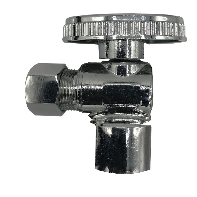 The Arrowhead Brass AS50C25C angle supply stop valves have self-lubricating Teflon seals and a double O-ring for safety.