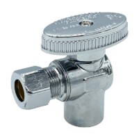 The Arrowhead Brass AS50S37C angle supply stop valves have self-lubricating Teflon seals and a double O-ring for safety.