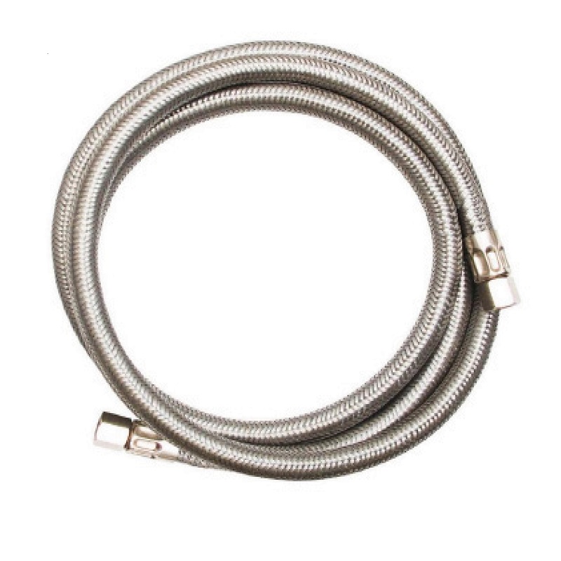 The Arrowhead Brass HS37C37C-20 braided stainless steel supply lines are 16-inches long and are compatible with a variety of piping.