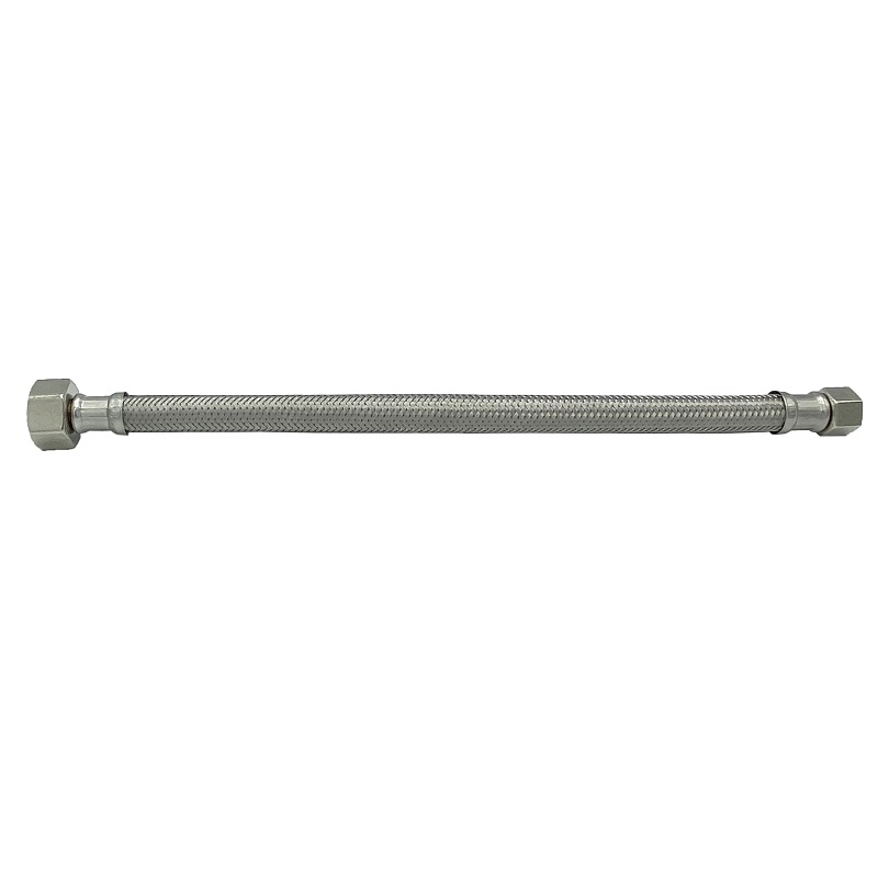 The Arrowhead Brass HS37C50F-16 braided stainless steel supply lines are 16-inches long and are compatible with a variety of piping.