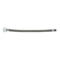 The Arrowhead Brass HS37C87B-16 toilet supply lines are 16-inches long and are compatible with a variety of piping.