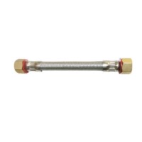 The Arrowhead Brass HS50F50F-12 braided stainless steel supply lines are 12-inches long and are compatible with a variety of piping.