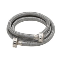 The Arrowhead Brass HS75H75H-48 washing machine connectors are 48-inches long and are compatible with a variety of piping.