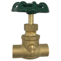The Arrowhead Brass SV50C-W stop valve is constructed of lead-free brass and has a ½” (5/8” OD) compression connection with drain.