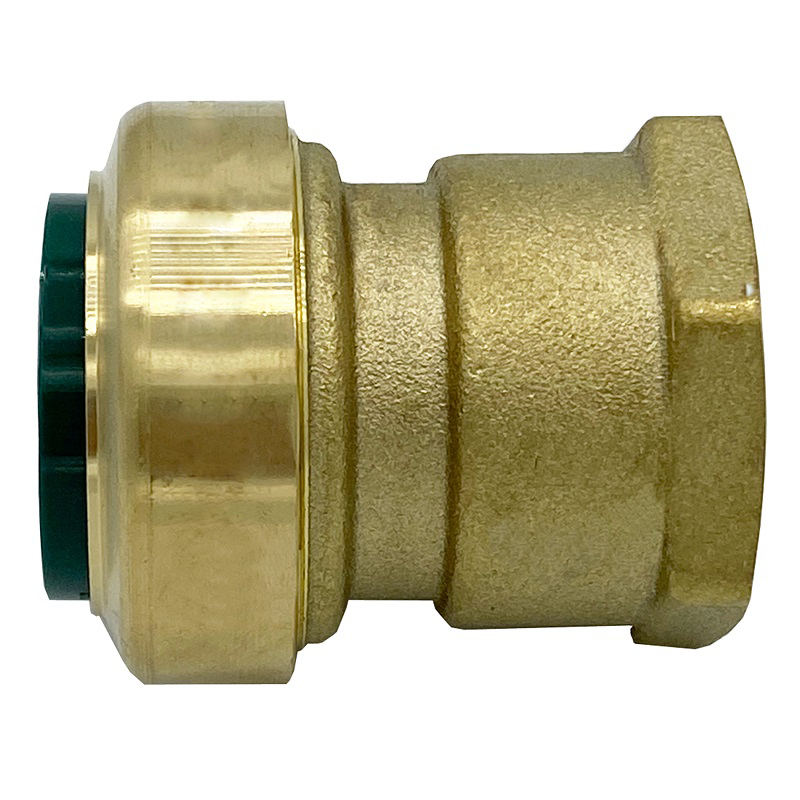 Arrowhead Brass RGA50F50 push-fit adapter is lead-free and is perfect for quick and easy installation. Used by homeowners and contractors, the RGA50F50 has a ½” push-fit connection and a ½” female national pipe thread (FNPT) connection.