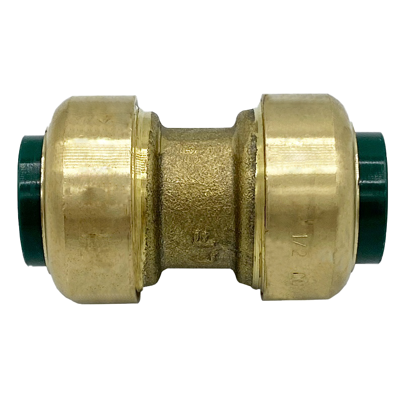 Arrowhead Brass RGC100 push-fit couplers are lead-free and allow for ease of installation on copper, CPVC, and PEX within seconds. The RGC100 is 1” x 1”.