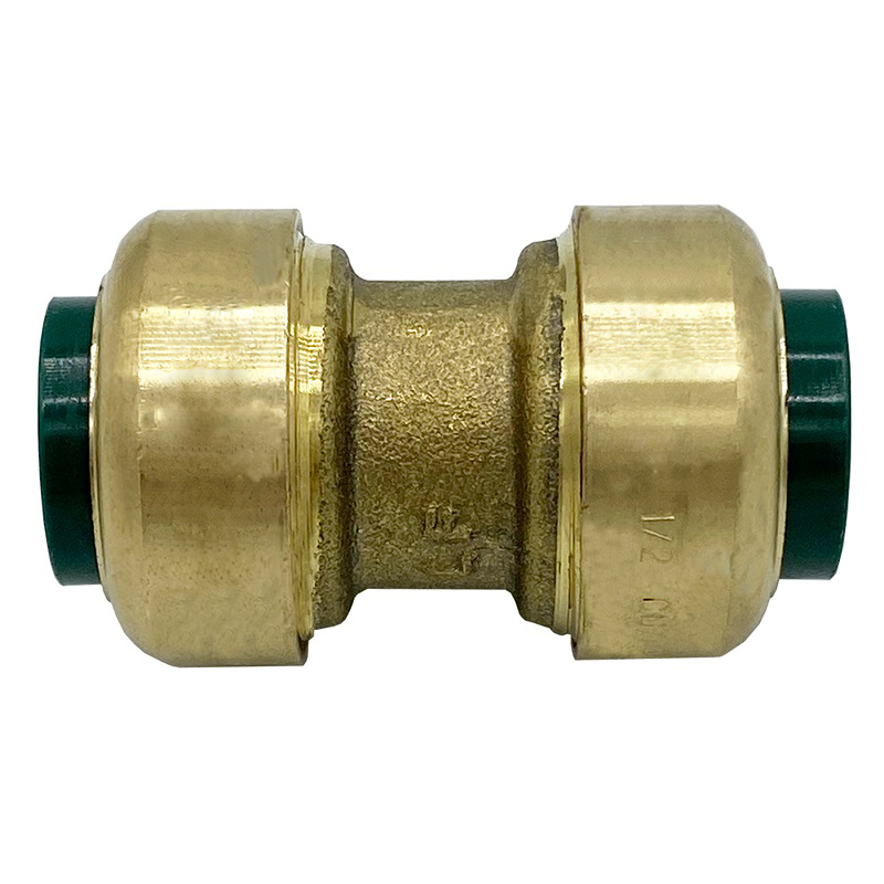 Arrowhead Brass RGC50 push-fit couplers are lead-free and allow for ease of installation on copper, CPVC, and PEX within seconds. The RGC50 is ½” x ½”.
