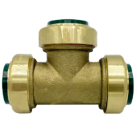 Arrowhead Brass RGT100 push-fit straight stop valves are lead-free and made of polished chrome. The RGT100 is 1” x 1” x 1”.