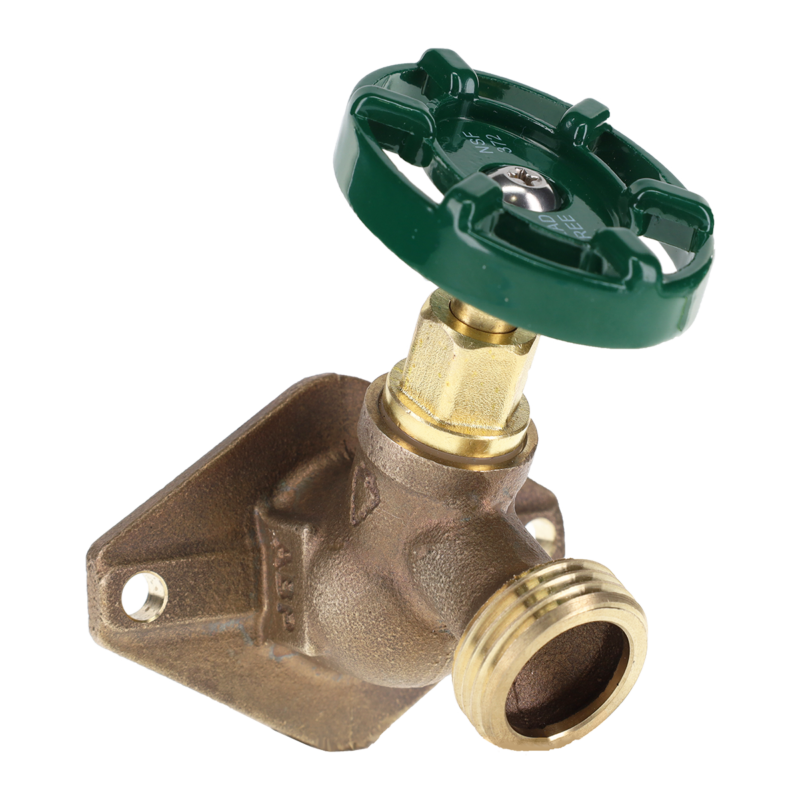 The Arrowhead Brass 255XLF series has a 1/2” Female Iron Pipe Thread x 3/4” Male Hose Thread- XL Flange and are made of heavy-duty lead-free brass and feature an oversized 3-1/4” wide flange