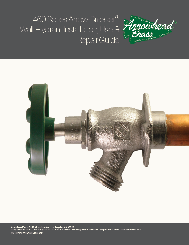 Arrowhead Brass 460 Arrow-Breaker Wall Hydrant repair guide
