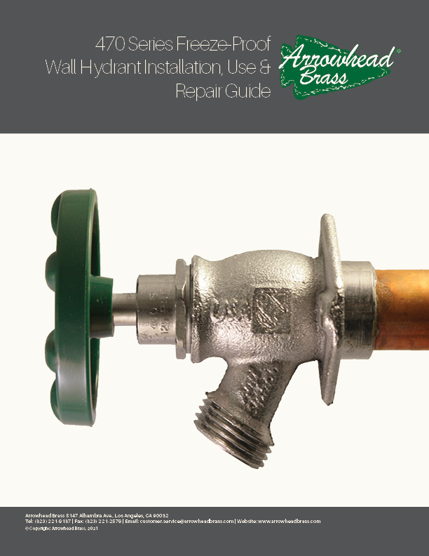 Arrowhead Brass 470 Freeze-Proof Wall Hydrant repair guide
